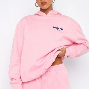 White Fox Offstage Soft Pink Hoodie